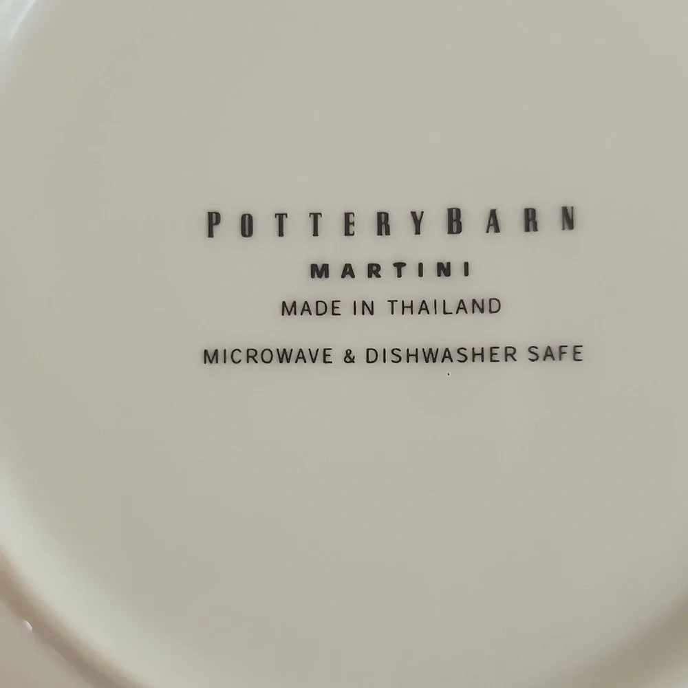 Pottery Barn Martini Dessert Plates